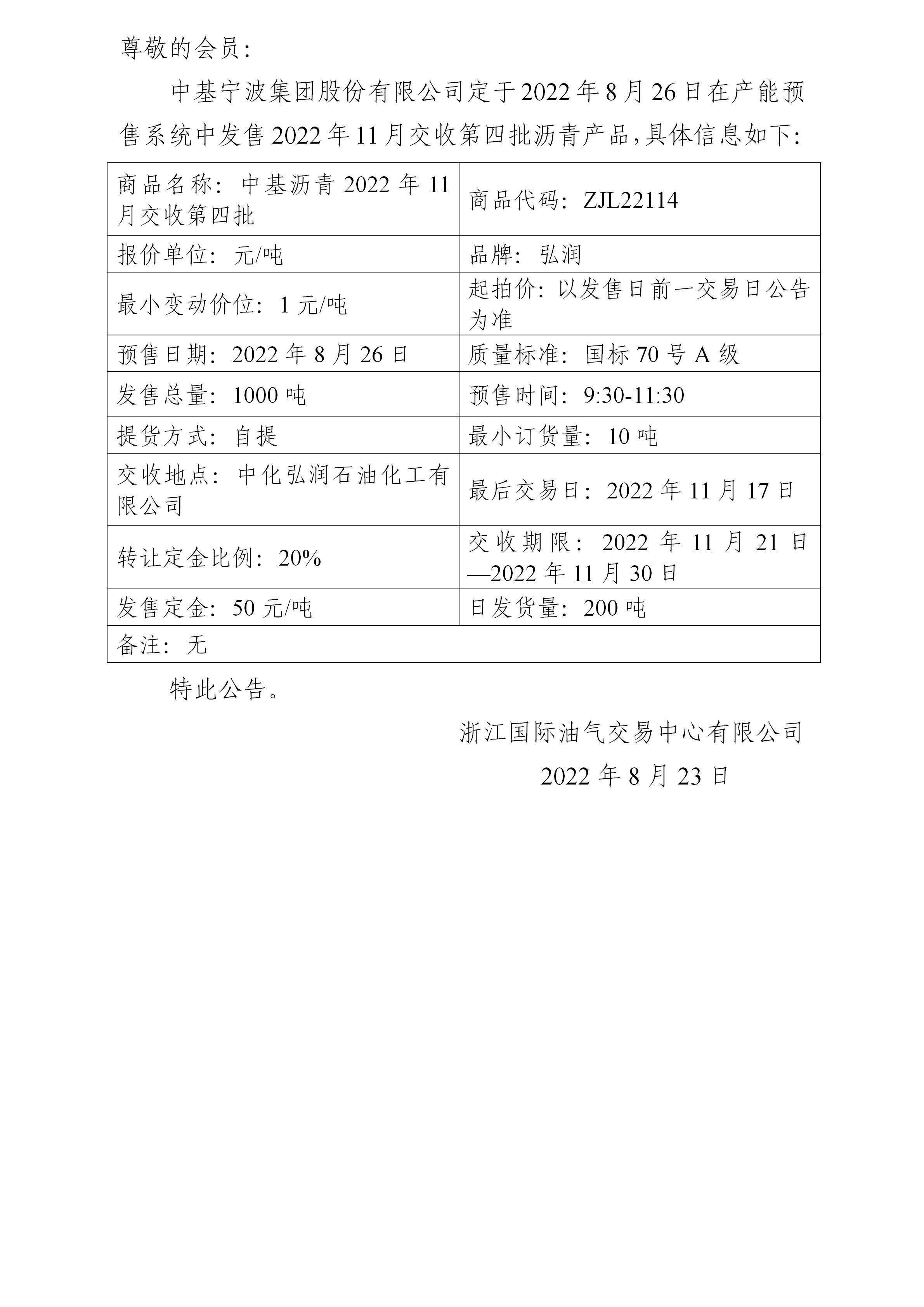 關(guān)于中基寧波集團(tuán)股份有限公司預(yù)售2022年11月交收第四批瀝青產(chǎn)品的公告_01.jpg