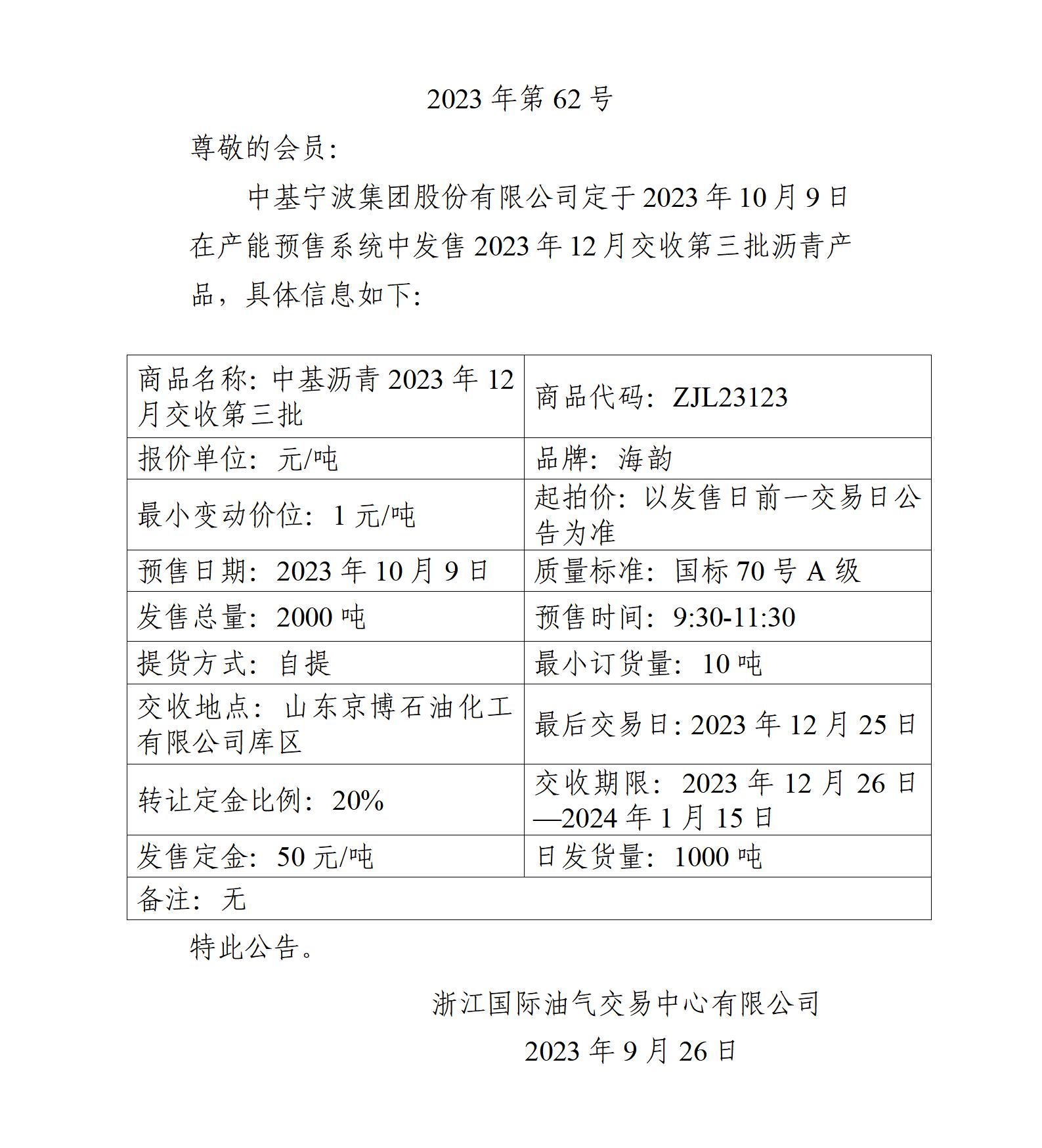 關(guān)于中基寧波集團(tuán)股份有限公司預(yù)售2023年12月交收第三批瀝青產(chǎn)品的公告_01.jpg