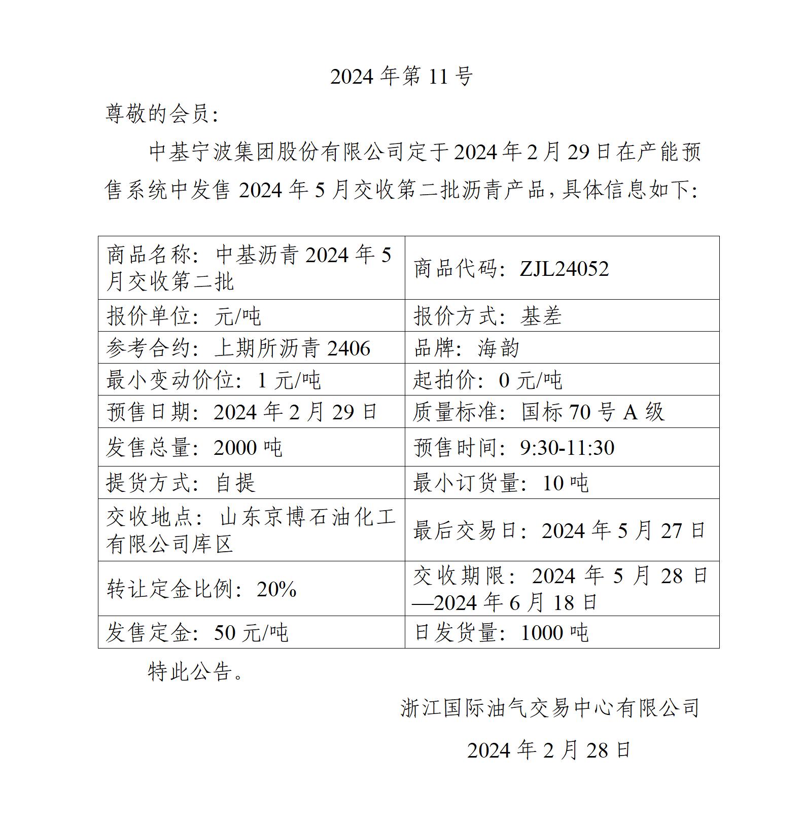 關(guān)于中基寧波集團(tuán)股份有限公司預(yù)售2024年5月交收第二批瀝青產(chǎn)品的公告_01.jpg