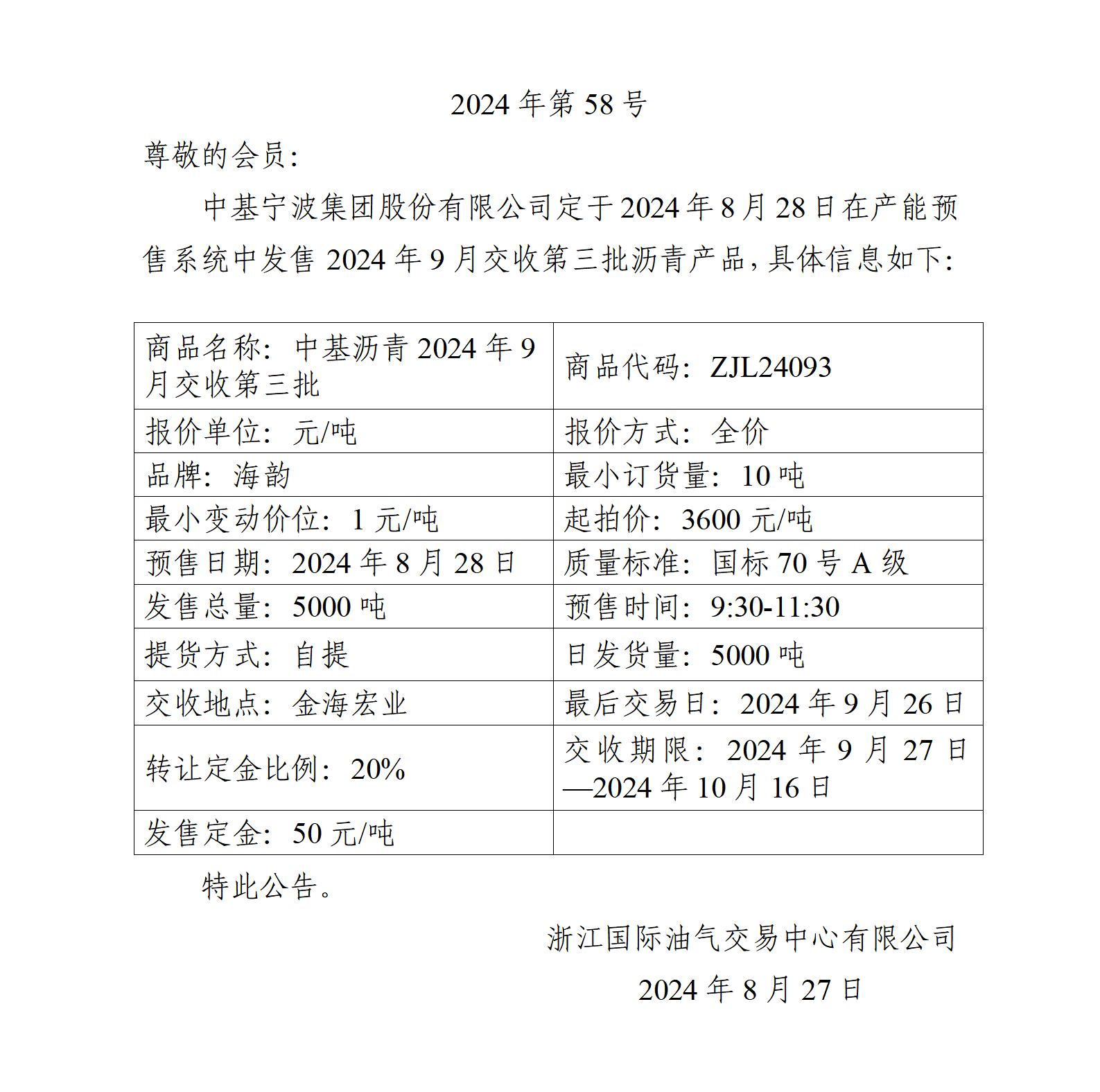 關于中基寧波集團股份有限公司預售2024年9月交收第三批瀝青產(chǎn)品的公告_01.jpg