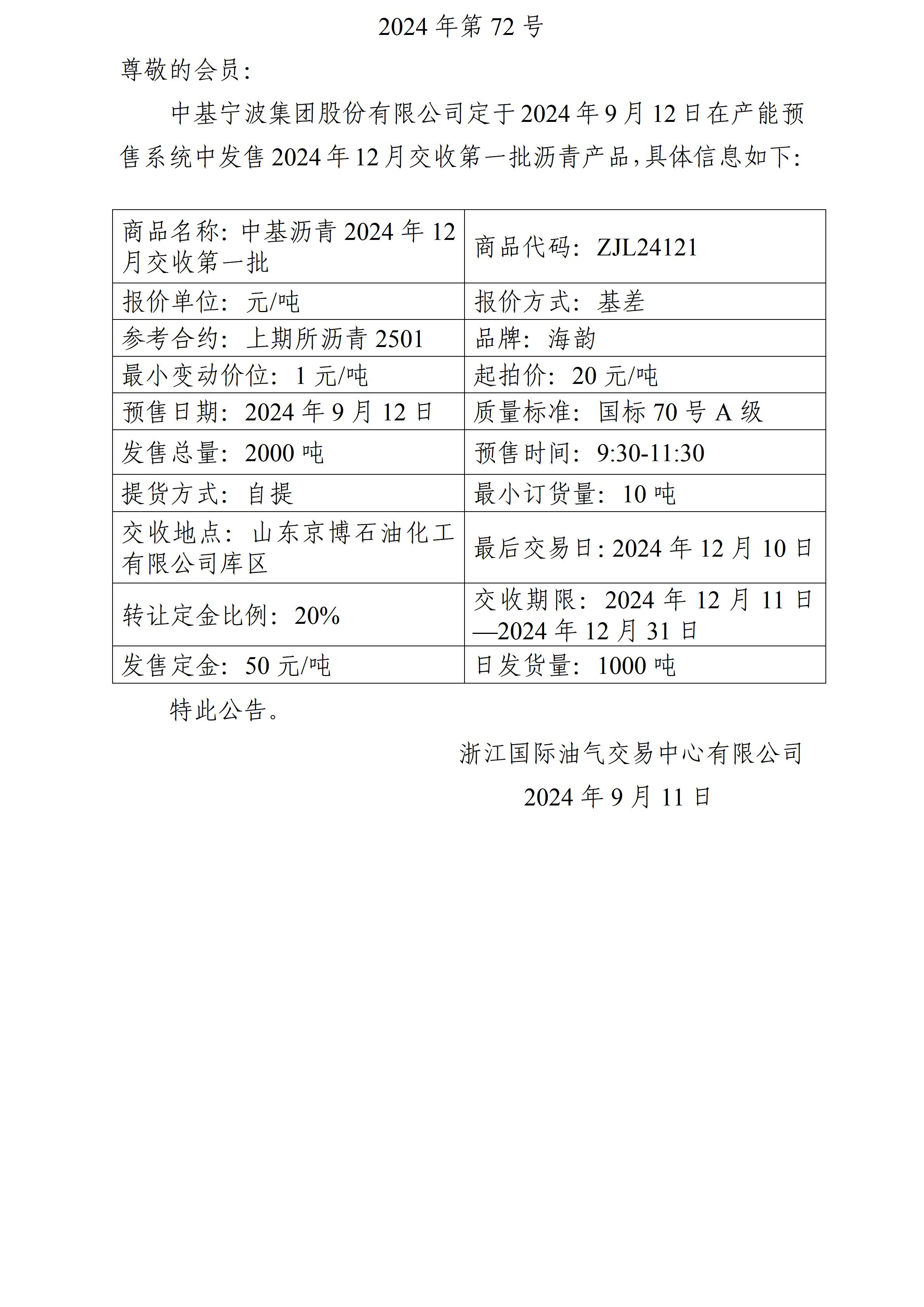 關(guān)于中基寧波集團(tuán)股份有限公司預(yù)售2024年12月交收第一批瀝青產(chǎn)品的公告_01.jpg